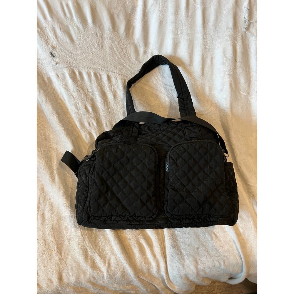 Plush Puffer  16"12"x8" Black Duffel Bag